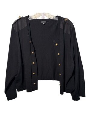Pre-Loved Torrid Black Cropped Cardigan Size: 3 (22-24)